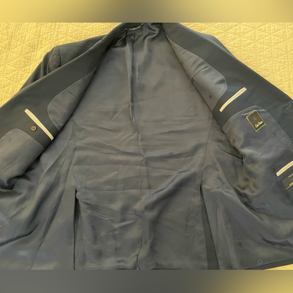David Donahue Luxury Super 150's Wool Ryan Suit Jacket in Navy Size 46 R - Picture 7 of 10